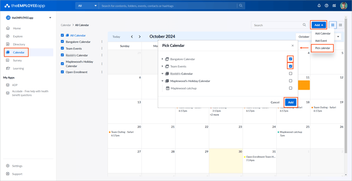 Add and manage calendar3
