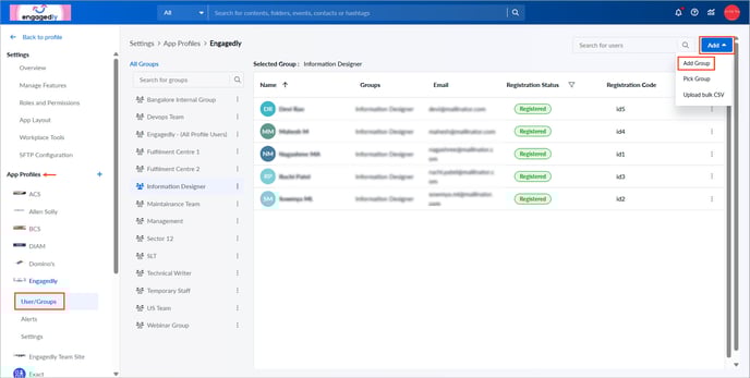 Add and manage group1-1