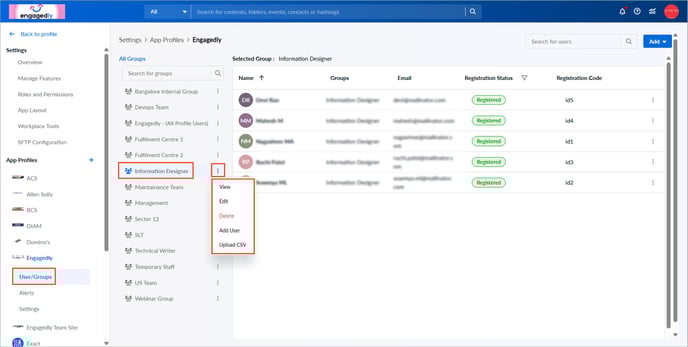 Add and manage group2