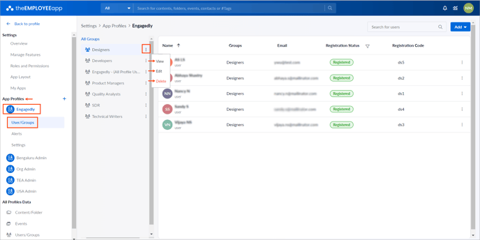 Add and manage group2
