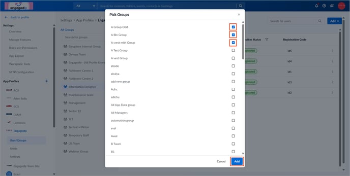 Add and manage group3
