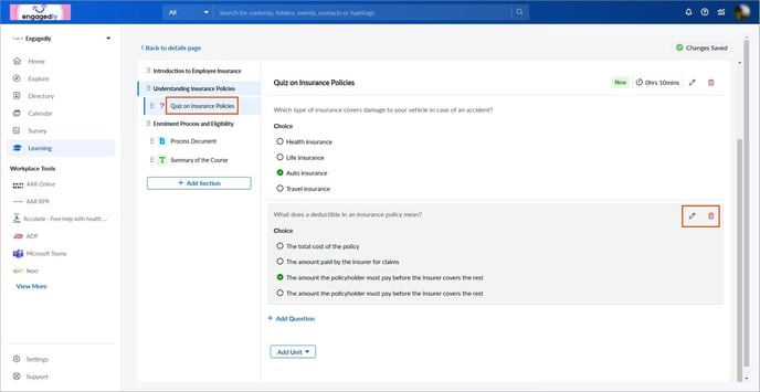 Add and manage questions in quiz2-1