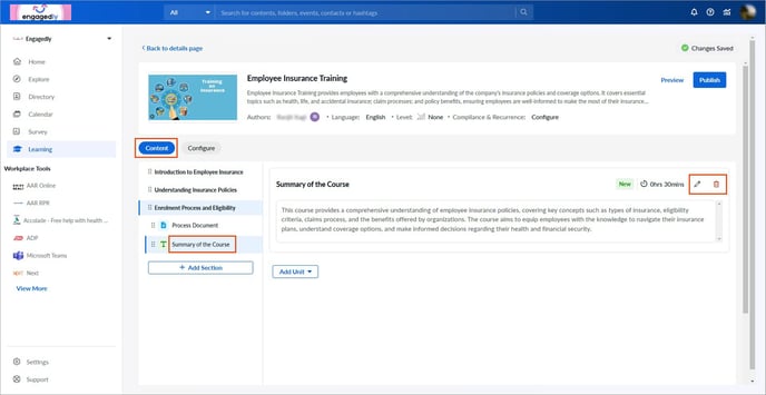 Add and manage section and unit3-1