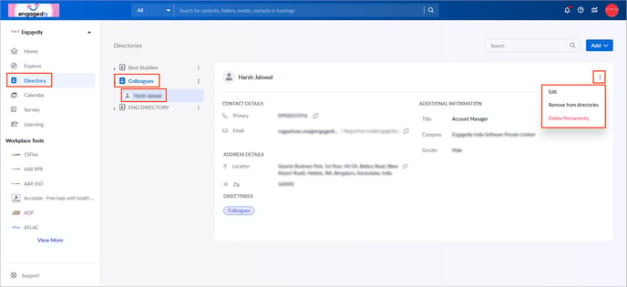 Create and manage contact1