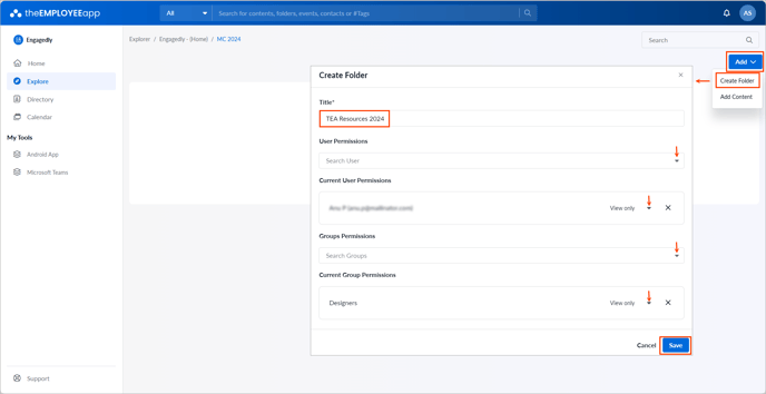 Create and manage folder1-1