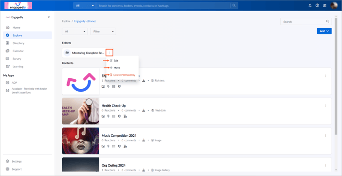 Create and manage folder2