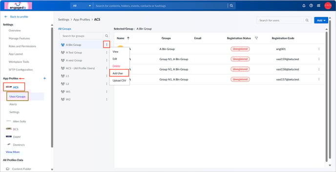 Create and manage registration code1