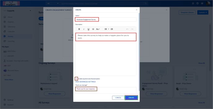 Create engagement survey1