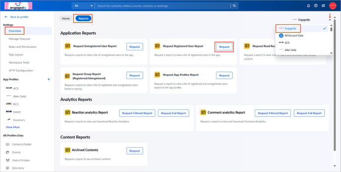 Export reports in theEMPLOYEEapp1