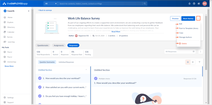 Manage survey1