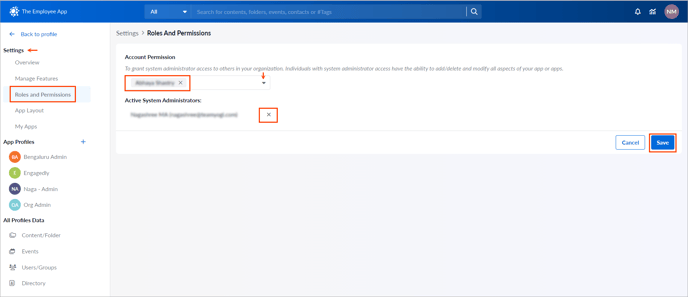 Overview of the settings4