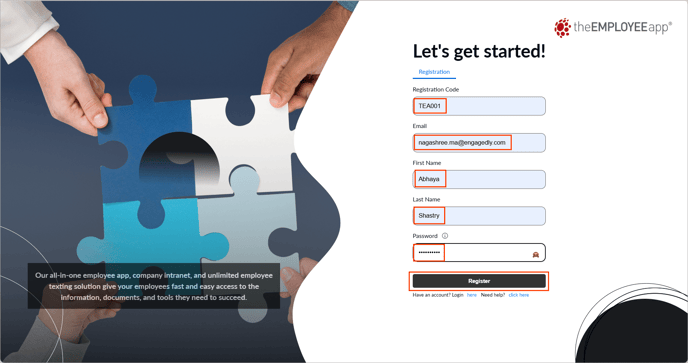 Register to TEA2