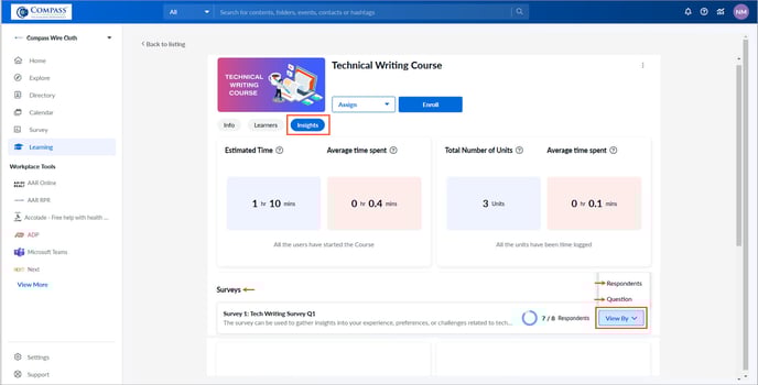 View and export survey responses1-3