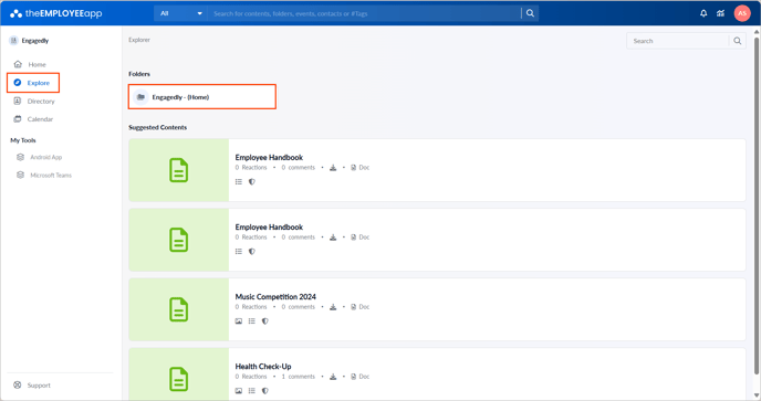 View and manage folder1-1