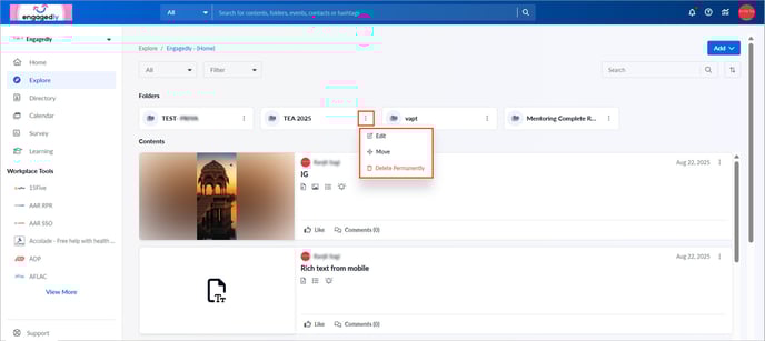 View and manage folder1