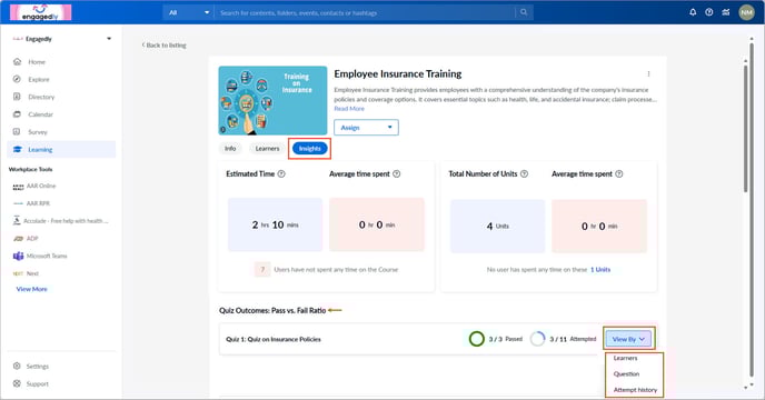 View quiz responses and reset quiz1-2